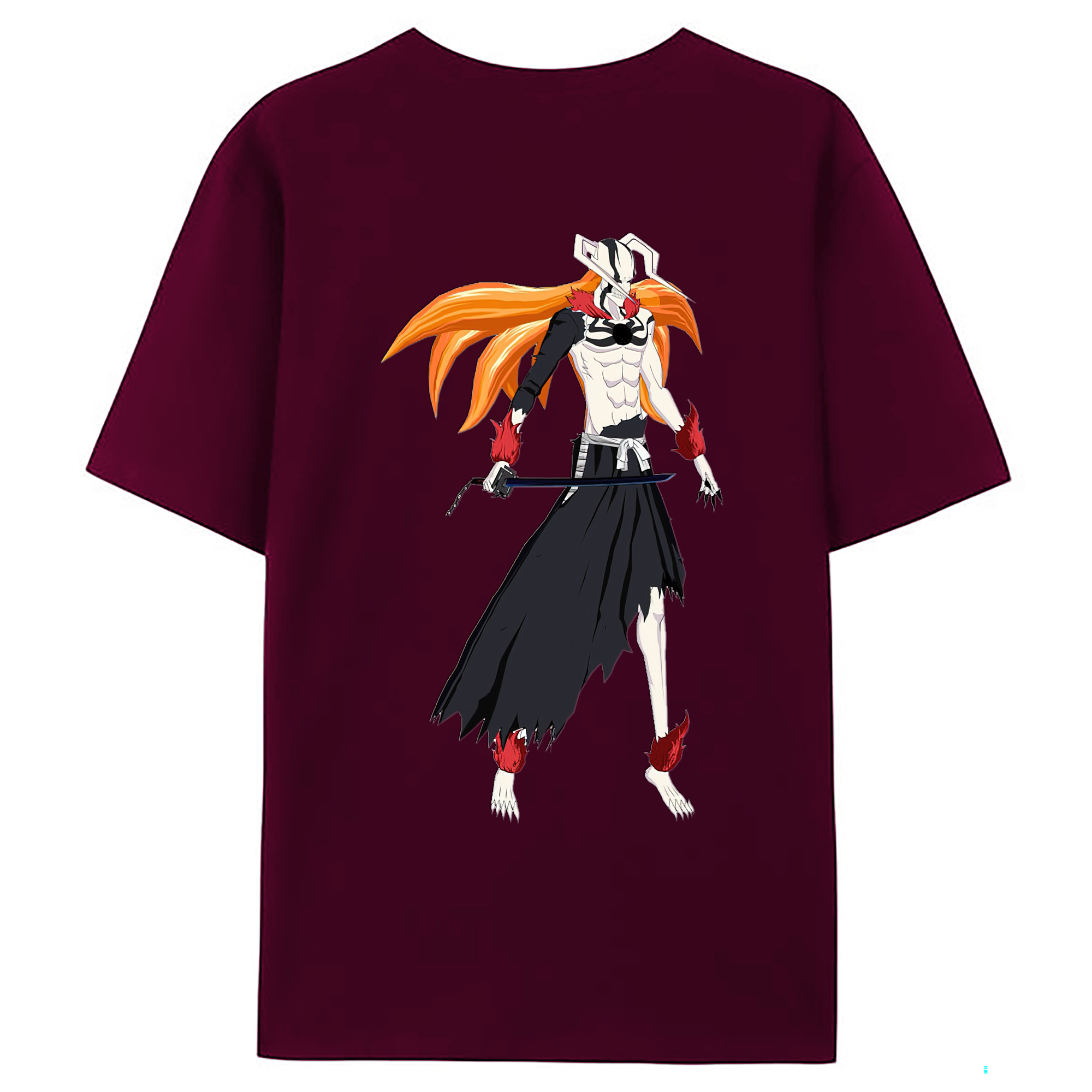 （画像用） ブリーチ 黒崎一護（くろさき いちご）BLEACH Kurosaki Ichigo レディース半袖Tシャツ(バックプリント)